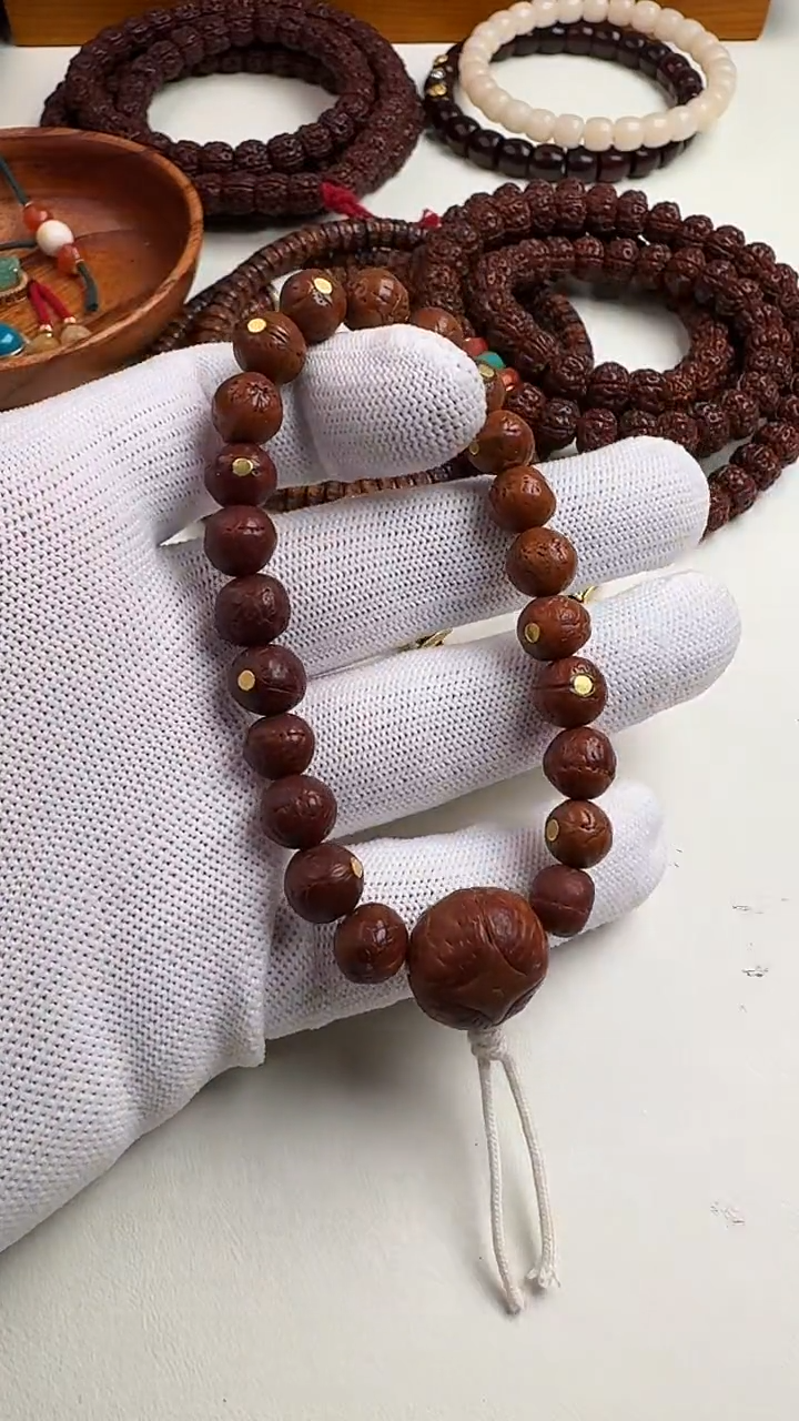 【闪购商品】菩提手串18K金镶嵌凤眼菩提