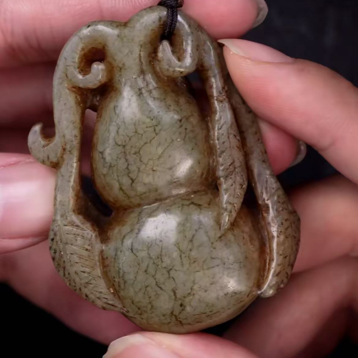 明代和田玉葫芦挂件