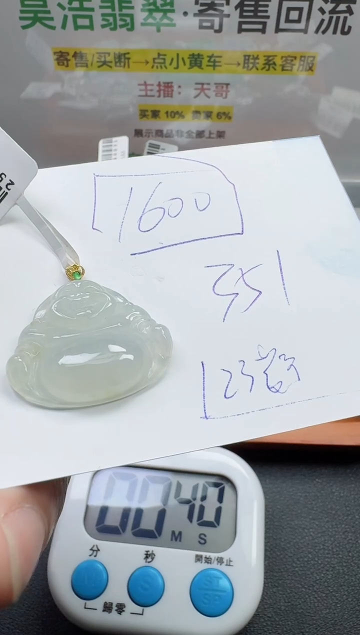 【闪购商品】翡翠颈饰18K金镶嵌寄售回流，不退不换