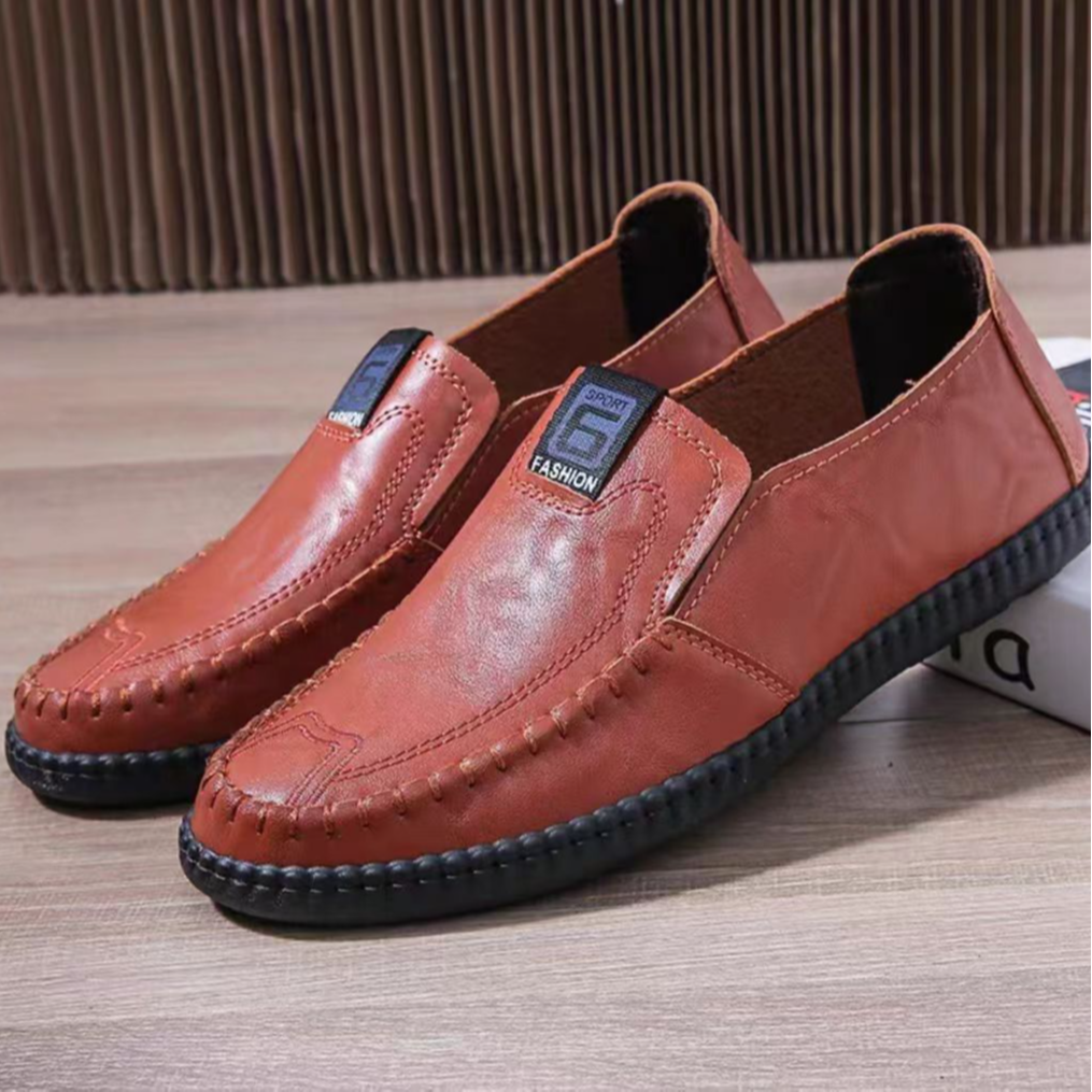 2025新款男鞋时尚休闲鞋男皮鞋韩版潮流豆豆鞋男一脚蹬单鞋维903