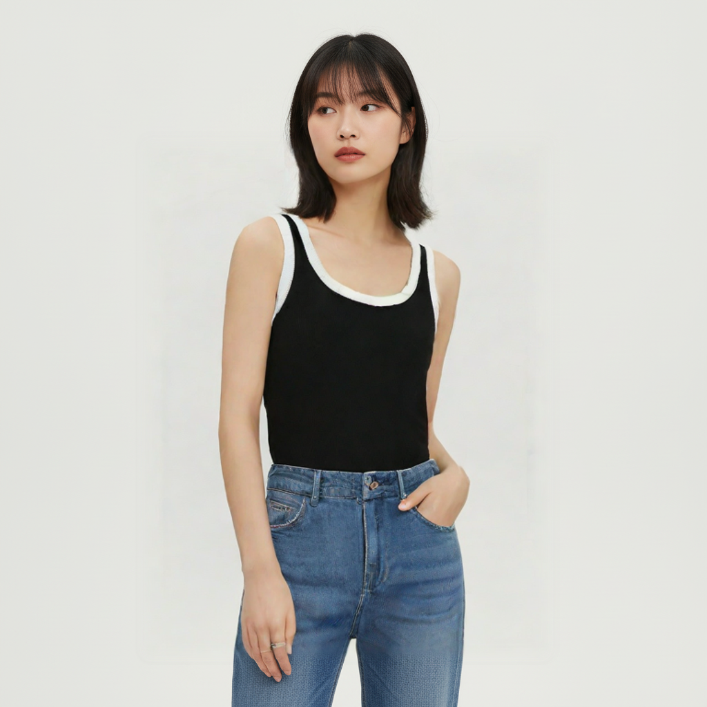 95新 Chanel/香奈儿 香奈儿黑白背心女装/dd1142