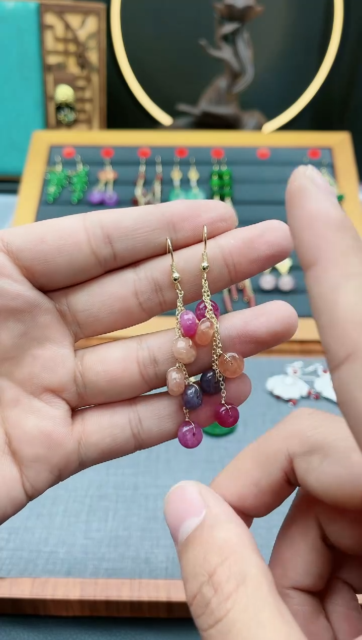 【闪购商品】玛瑙/玉髓耳钉银S925镶嵌910000