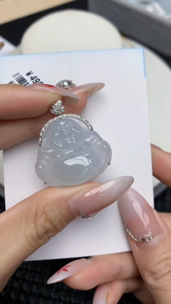 【闪购商品】翡翠颈饰18K金镶嵌 天然翡翠A货