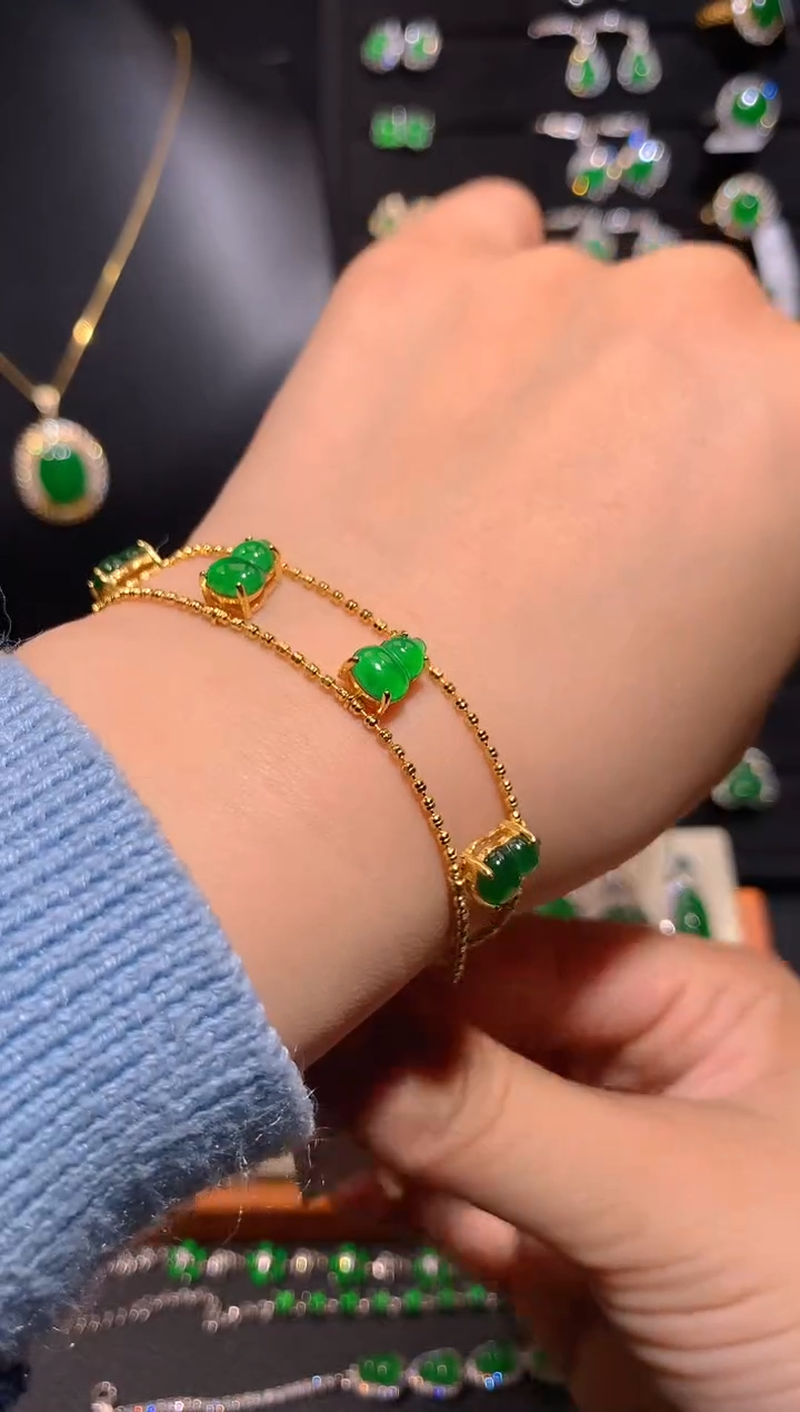 【闪购商品】翡翠手链银S925镶嵌多样性