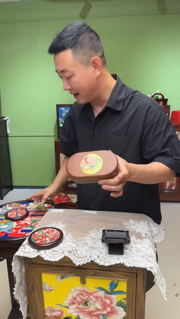 陶瓷首饰盒 芥末绿