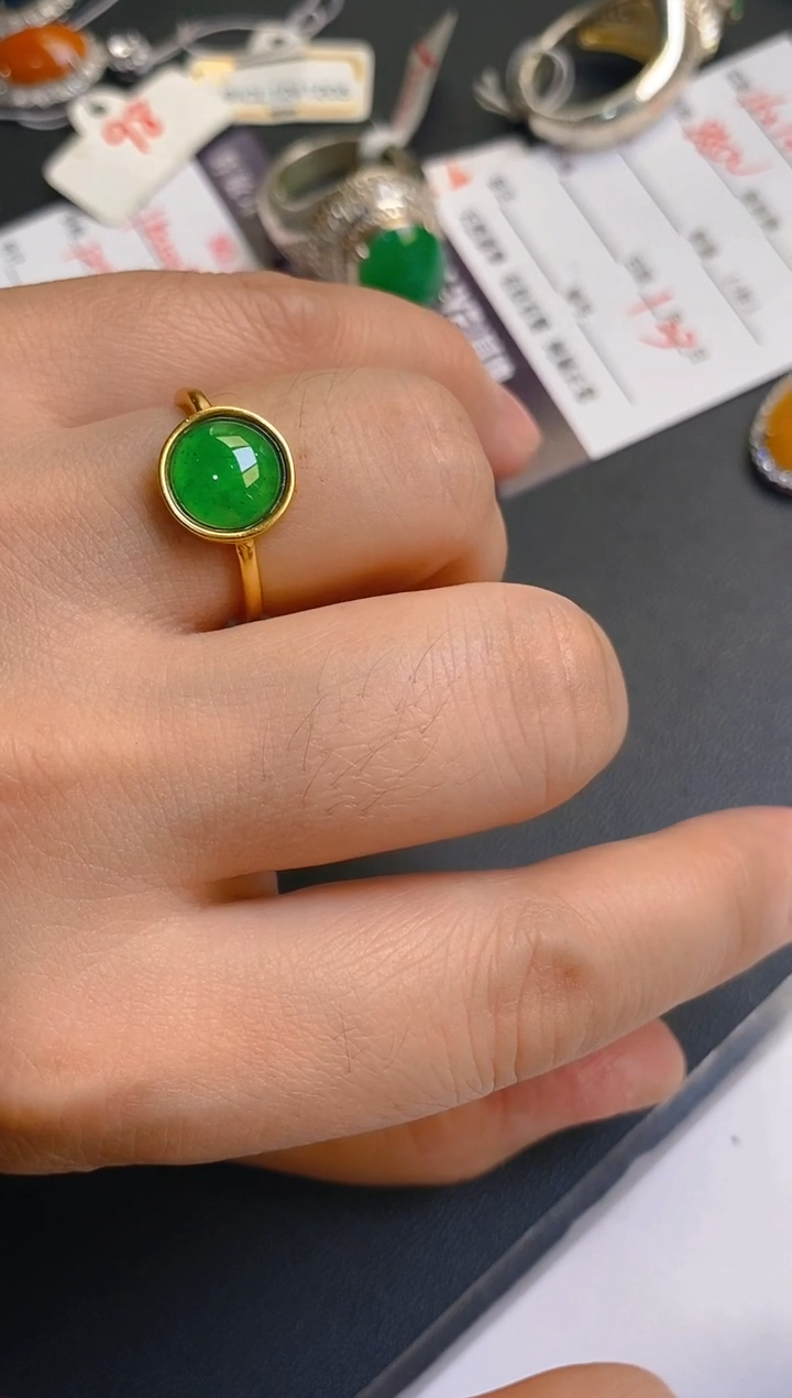 【闪购商品】翡翠耳饰银S925镶嵌天然A货翡翠1