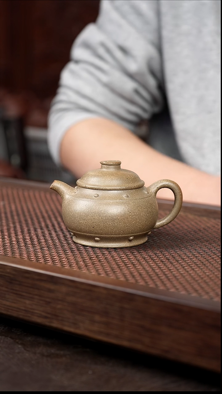 茶壶紫砂岩中泥小太极鼓+战鼓杯