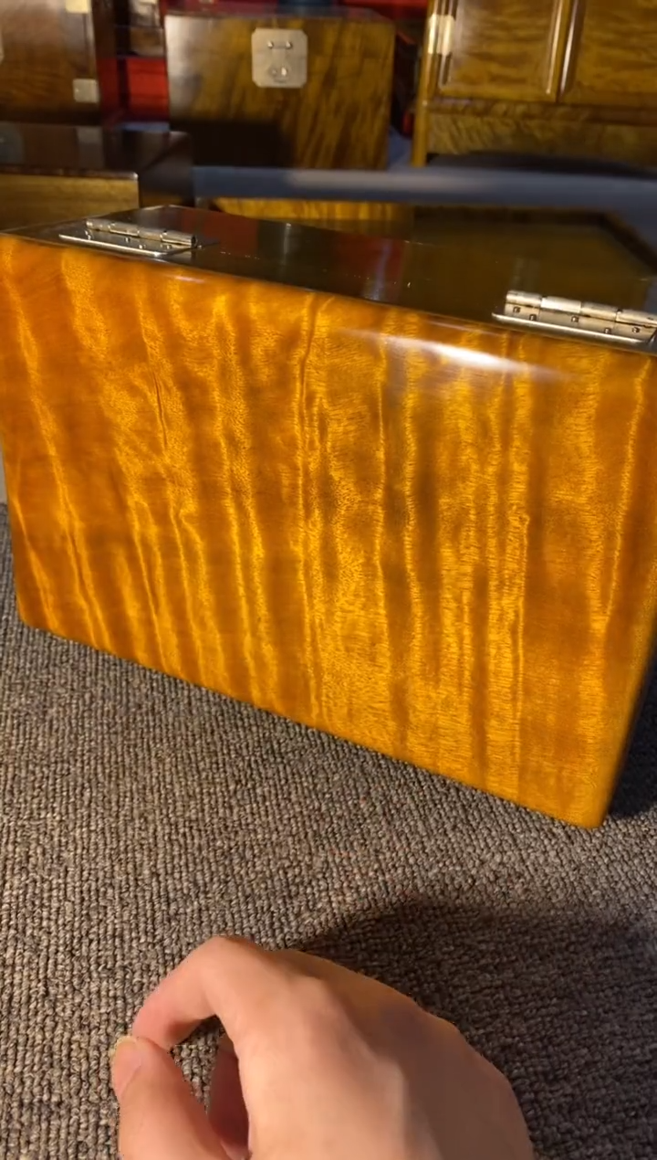 【闪购商品】金丝楠木艺金丝楠首饰盒F121