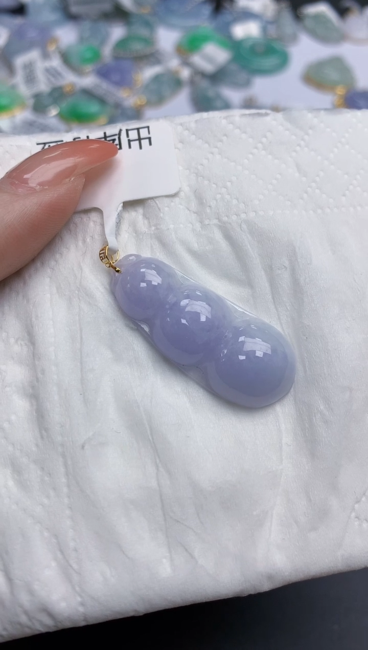 【闪购商品】翡翠颈饰18K金镶嵌天然缅甸翡翠A货