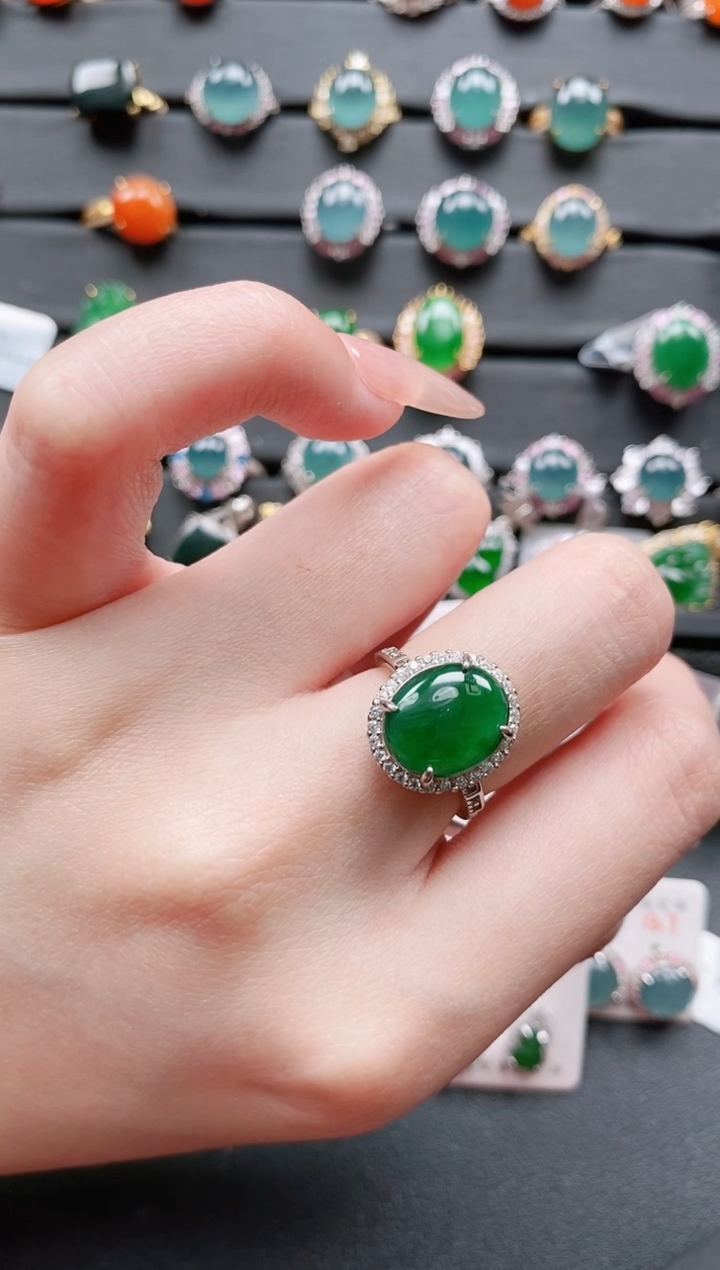 【闪购商品】翡翠戒指银S925镶嵌11111111