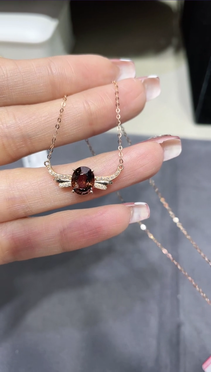 【闪购商品】碧玺项链18K金镶嵌·