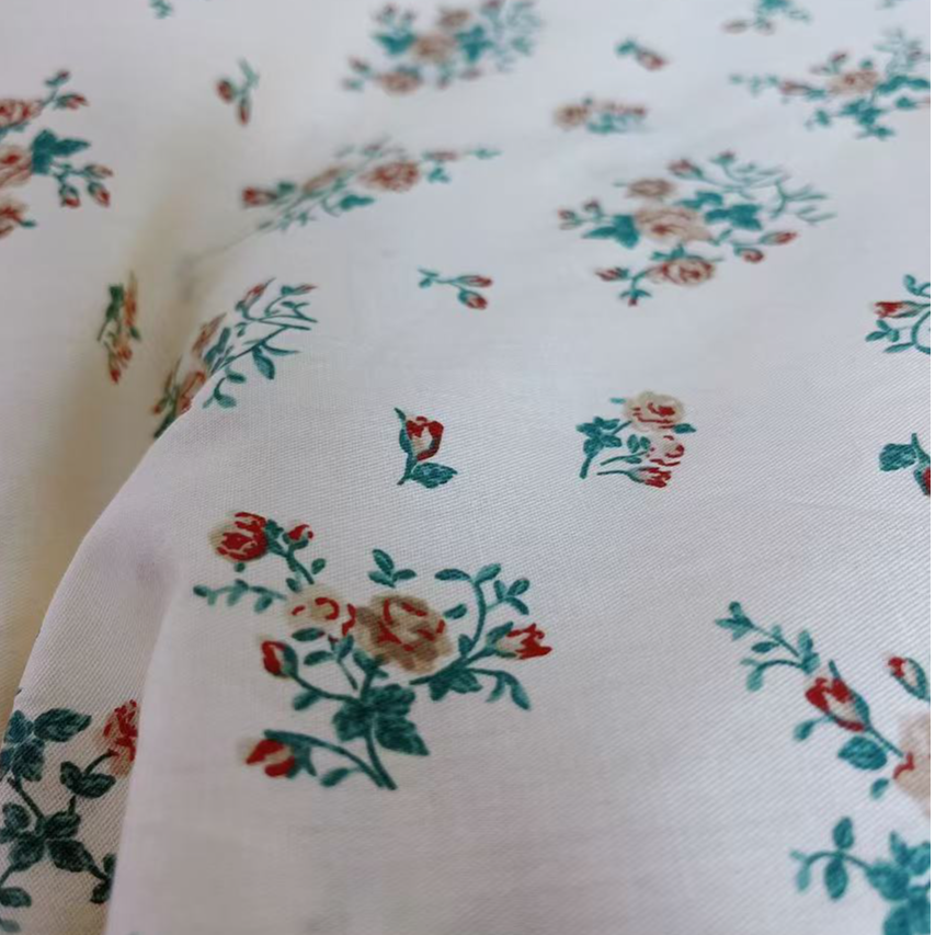 纯棉斜纹棉正品面料【玫瑰庄园】