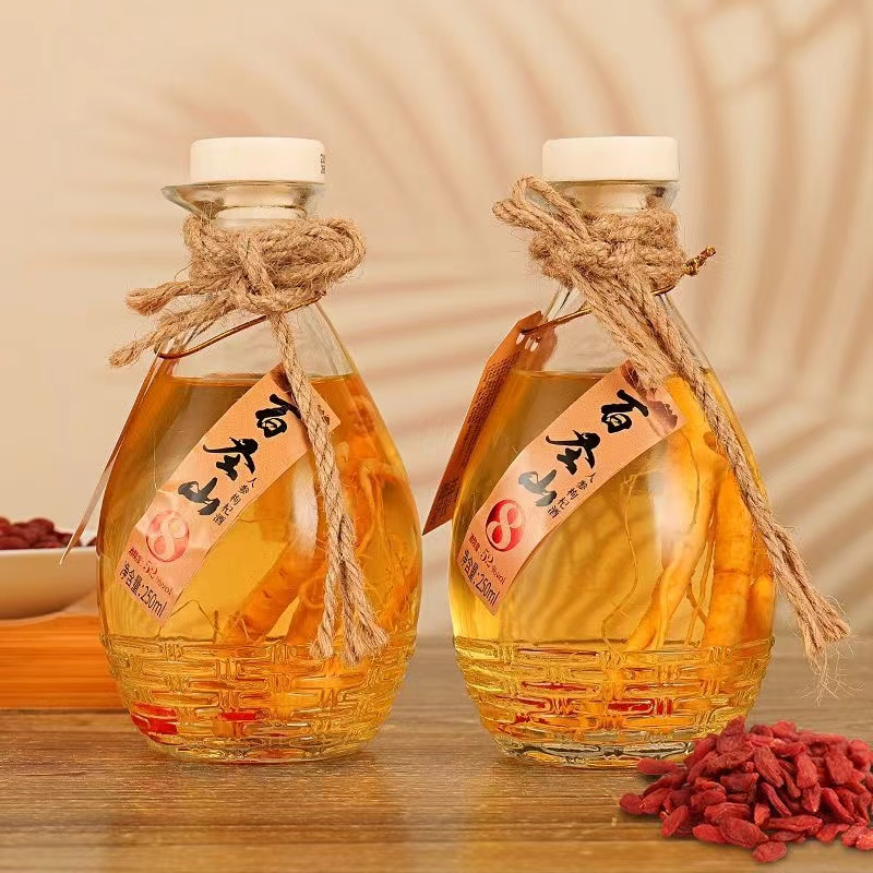 楚瓷特惠福利品人参枸杞养生酒52度百圣山酒赠酒杯250mL*652度250