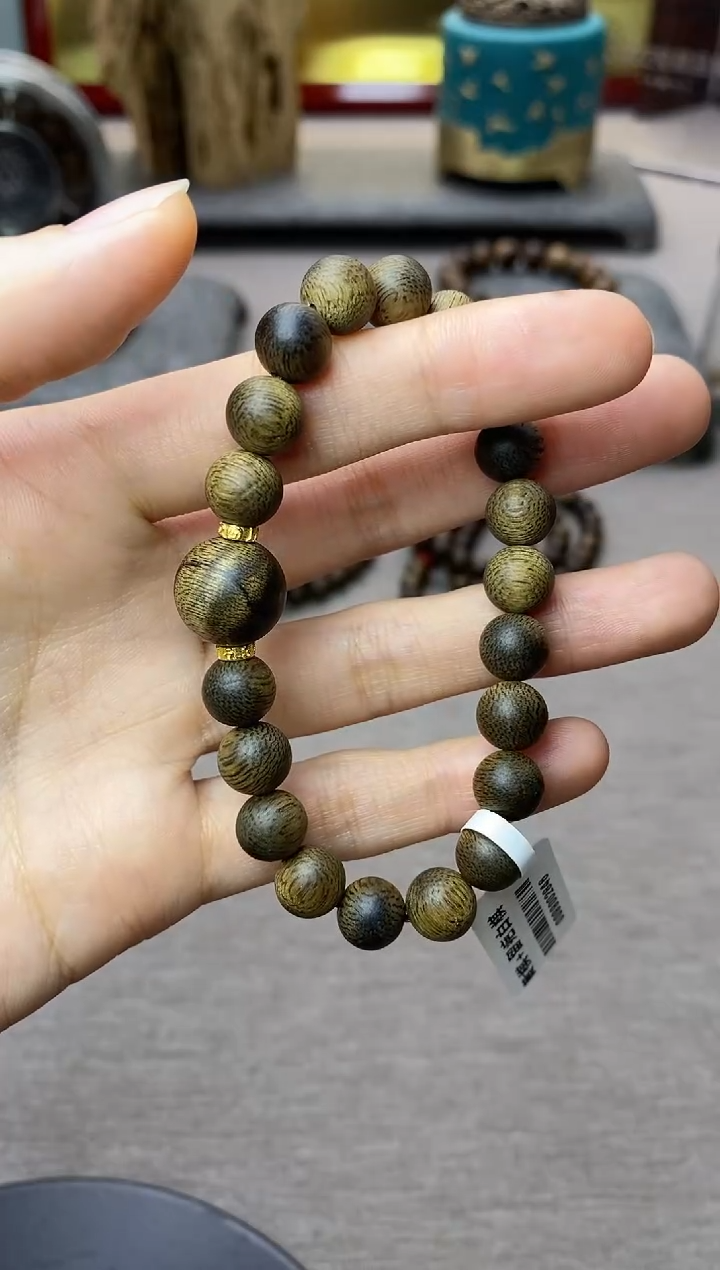 【闪购商品】沉香手串芽庄黄棋玉化老料0.8＋白棋留疤1.2单