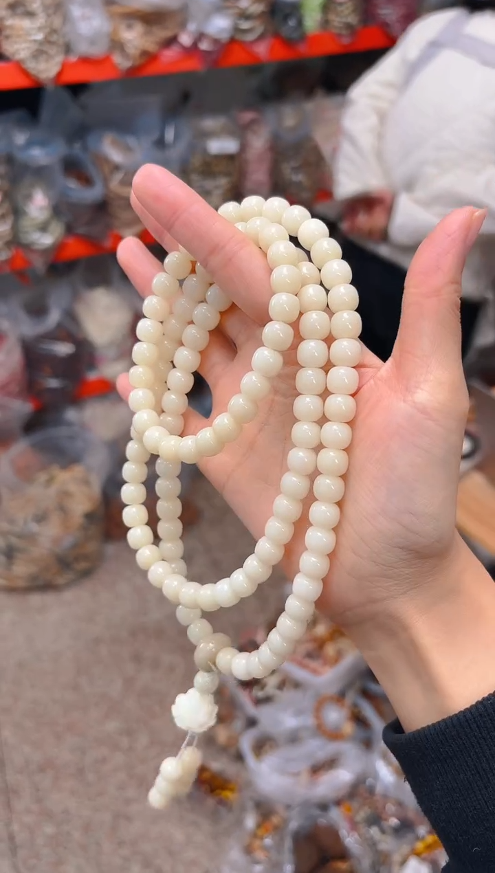 吊坠菩提根/象牙果荔枝栋小卡桶珠108项链