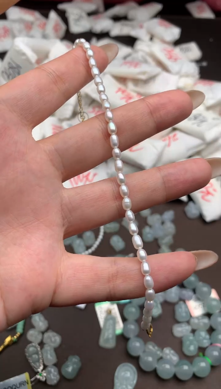 【闪购商品】淡水珍珠手链银S925镶嵌一