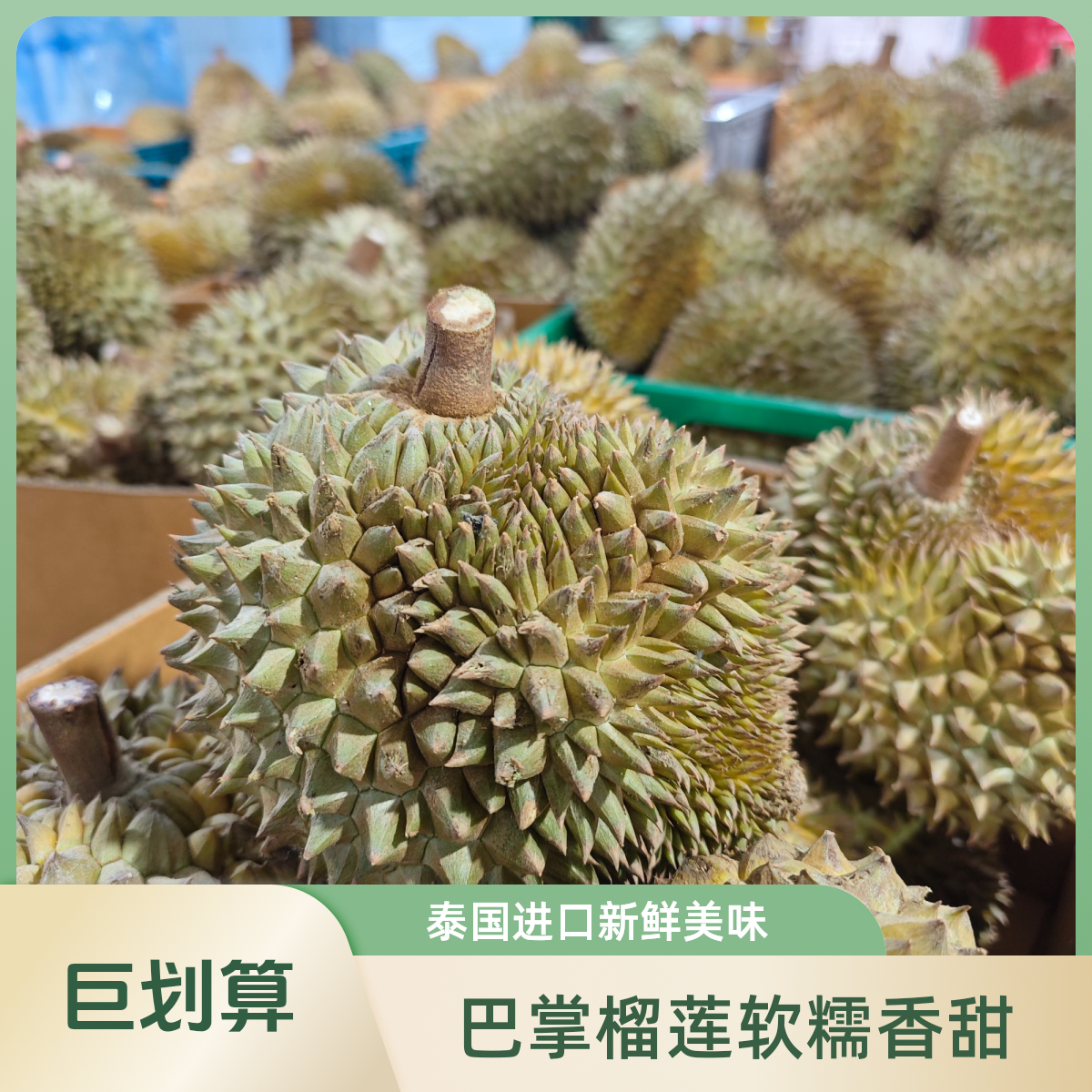 【巴掌榴莲】泰国进口树熟老树榴莲新鲜软糯核小香甜2.5-3.5斤装【请勿生劈】顺丰次日达金枕泰国东部