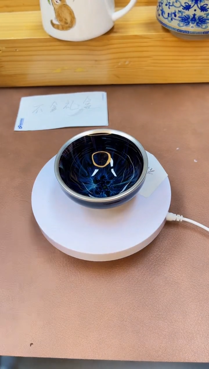 窑变鎏银主人杯茶杯