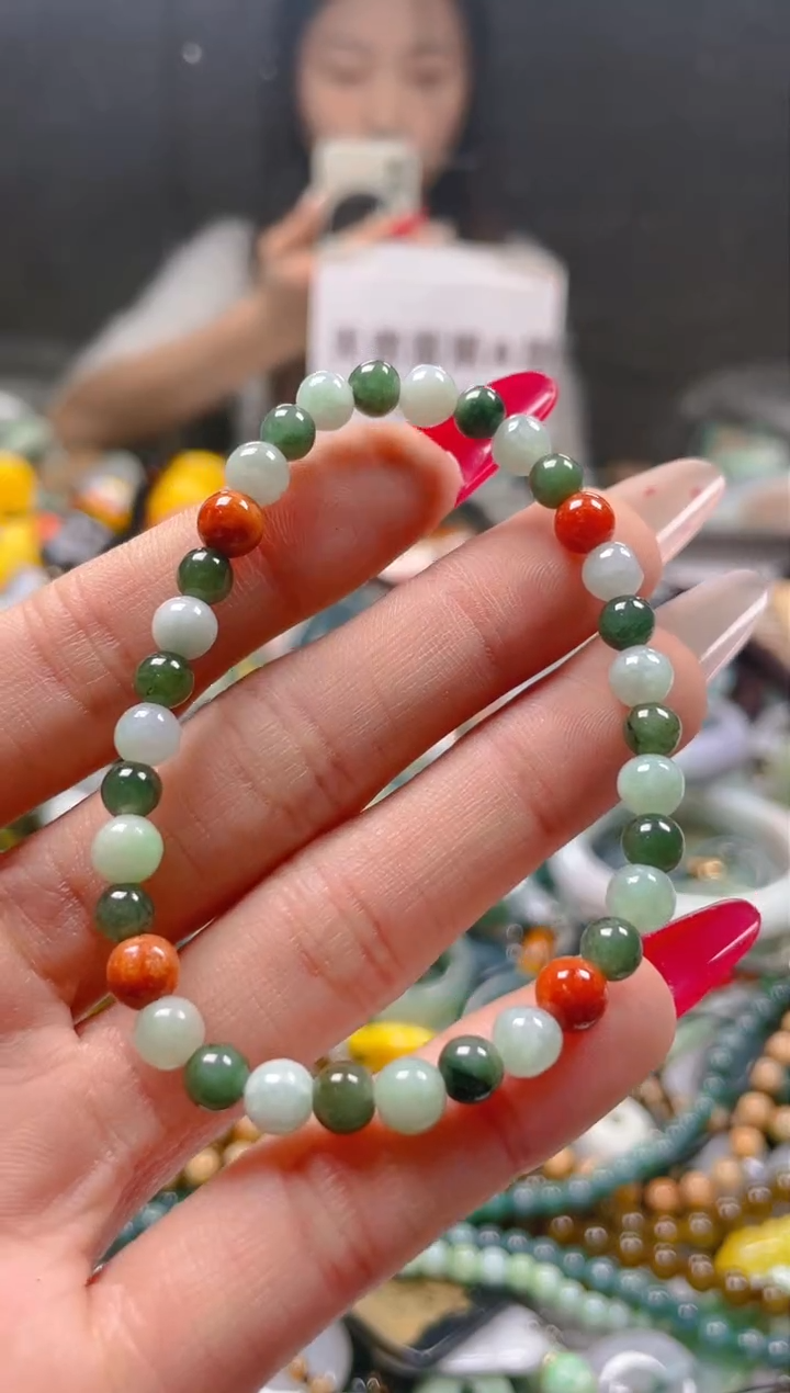 【闪购商品】翡翠颈饰未镶嵌5MM/B/翡翠A货一图一物