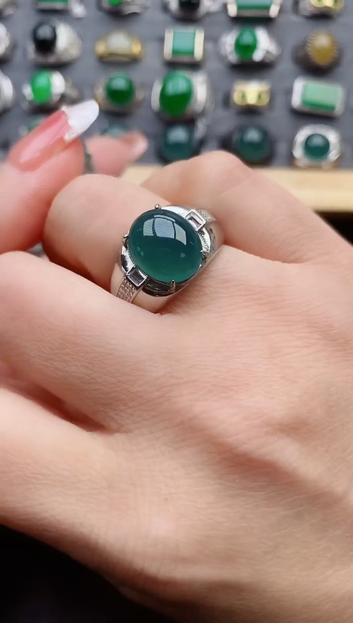 【闪购商品】翡翠戒指银S925镶嵌1212
