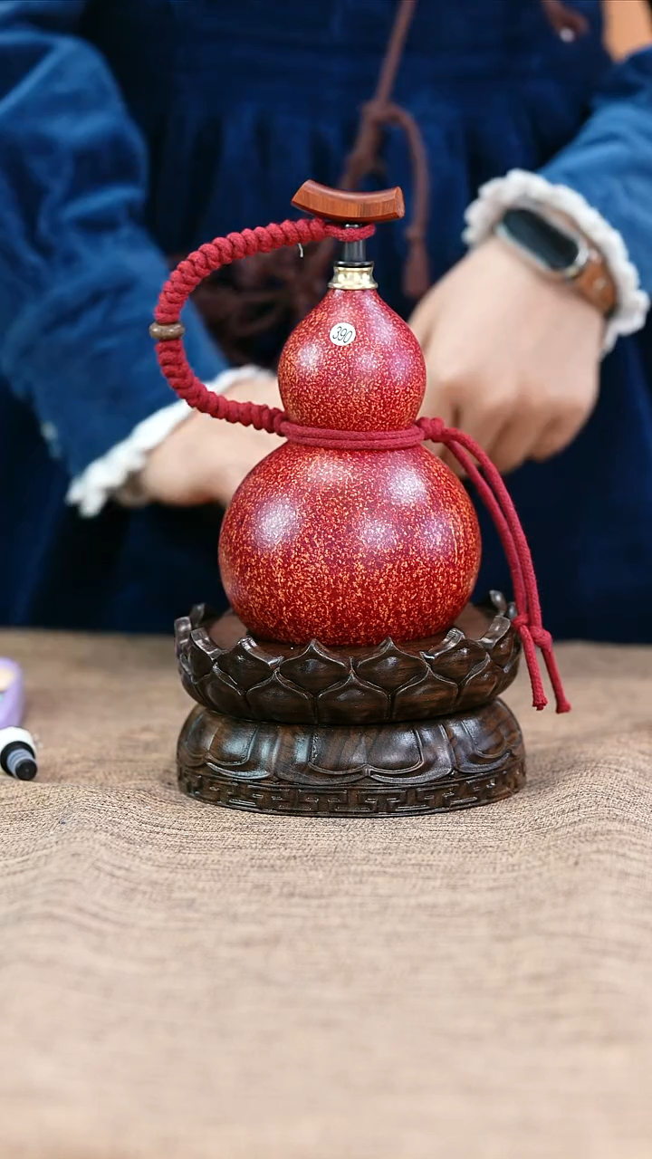 【闪购商品】390—光岳葫天然大漆酒葫芦不含莲花底座