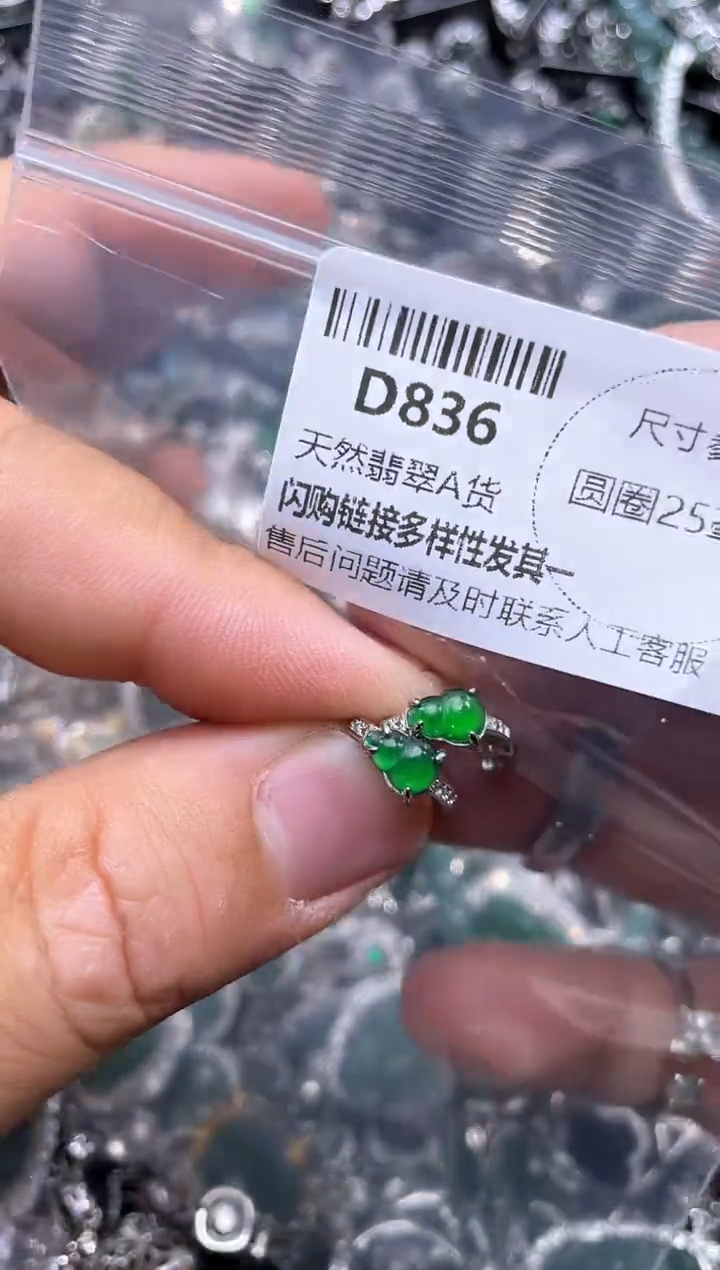 【闪购商品】翡翠颈饰未镶嵌D836耳扣