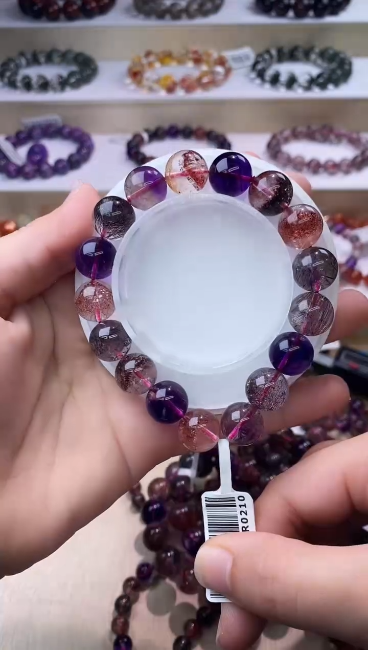 【闪购商品】水晶手链未镶嵌黑加仑超七单圈12m+