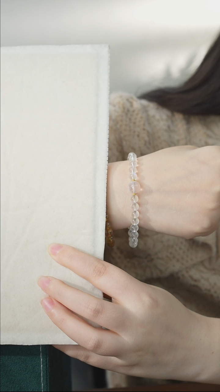 【闪购商品】月光石手链18K金镶嵌月光石18k