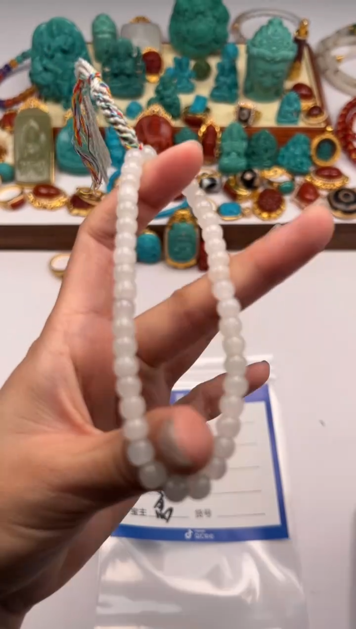 未镶嵌手串和田玉（白玉）枫*~手串手串