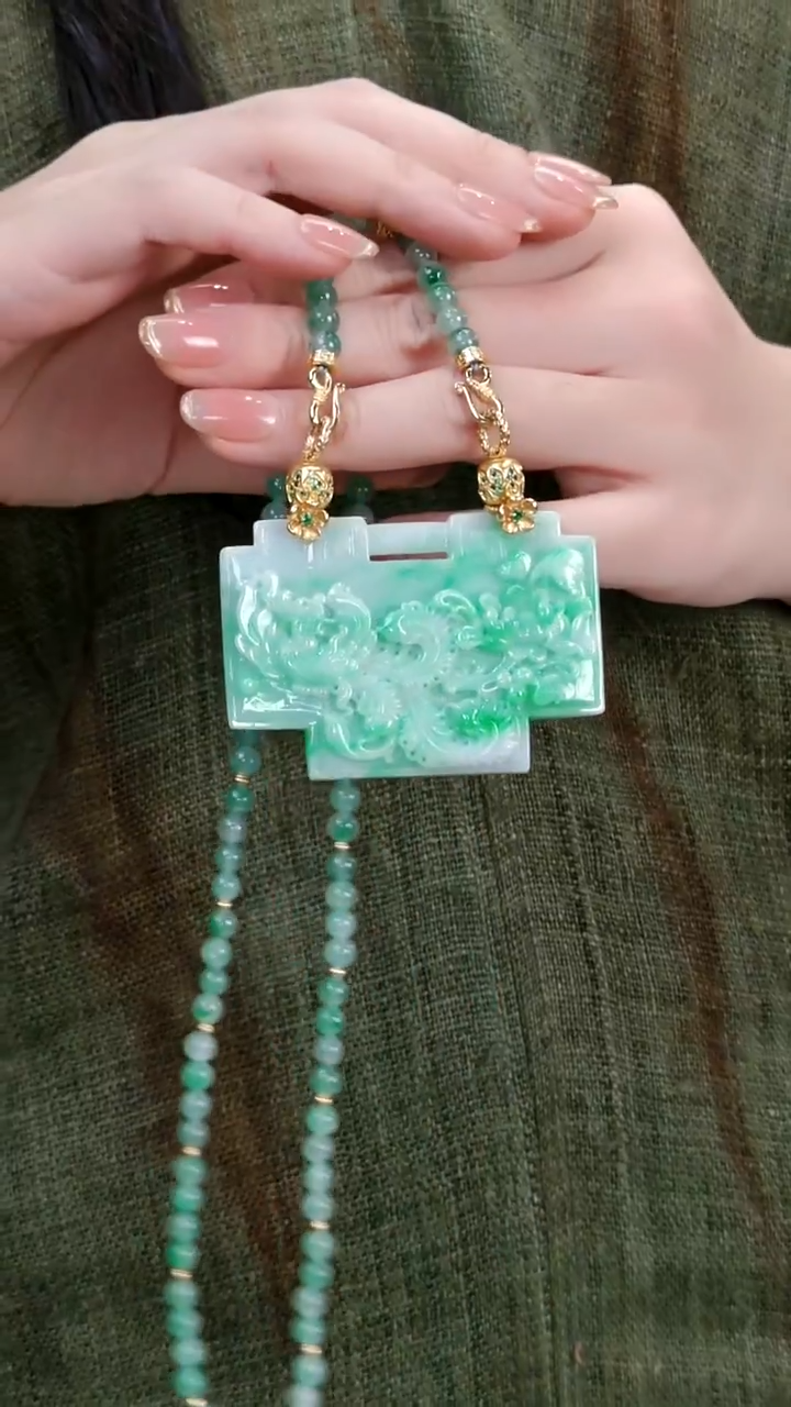 颈饰未镶嵌翡翠国风