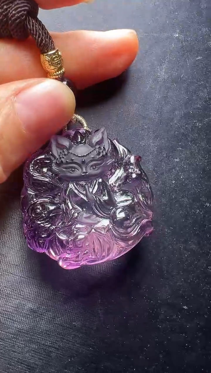 颈饰未镶嵌水晶紫水晶狐仙吊坠 JP56181 