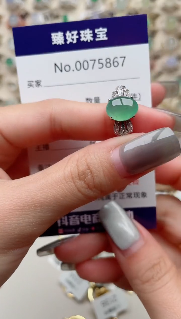 【闪购商品】翡翠戒指银S925镶嵌..........