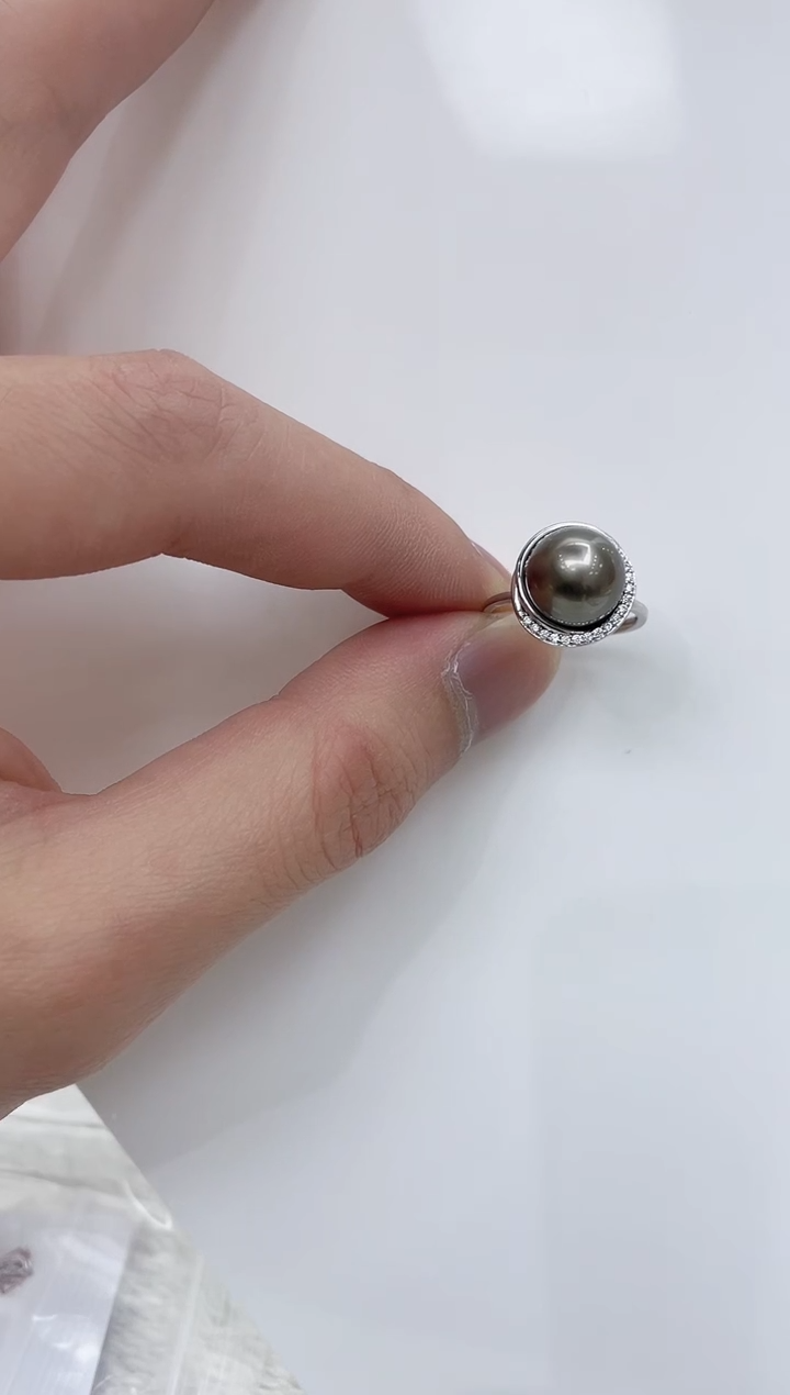 【闪购商品】海水珍珠戒指银S925镶嵌海水珍珠戒指