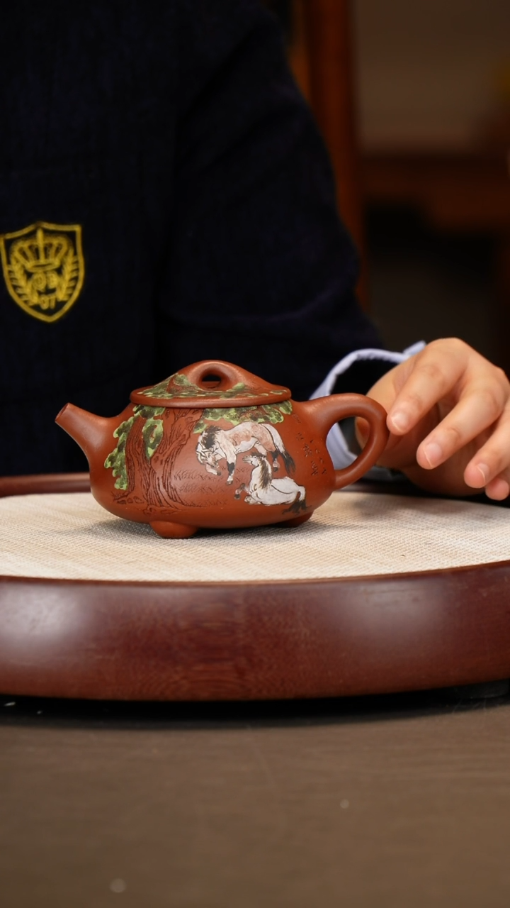 【闪购商品】紫砂茶壶【杨军保】底槽清 军保石瓢 300cc