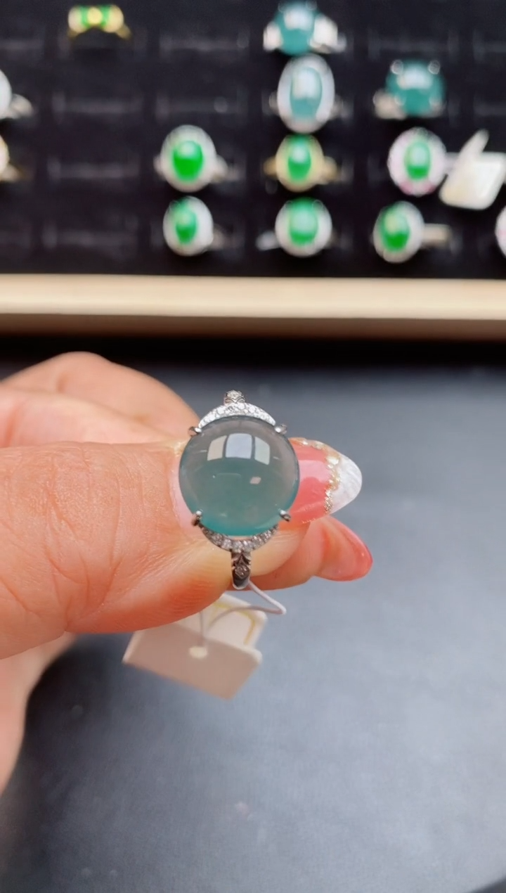 【闪购商品】翡翠戒指银S925镶嵌1212