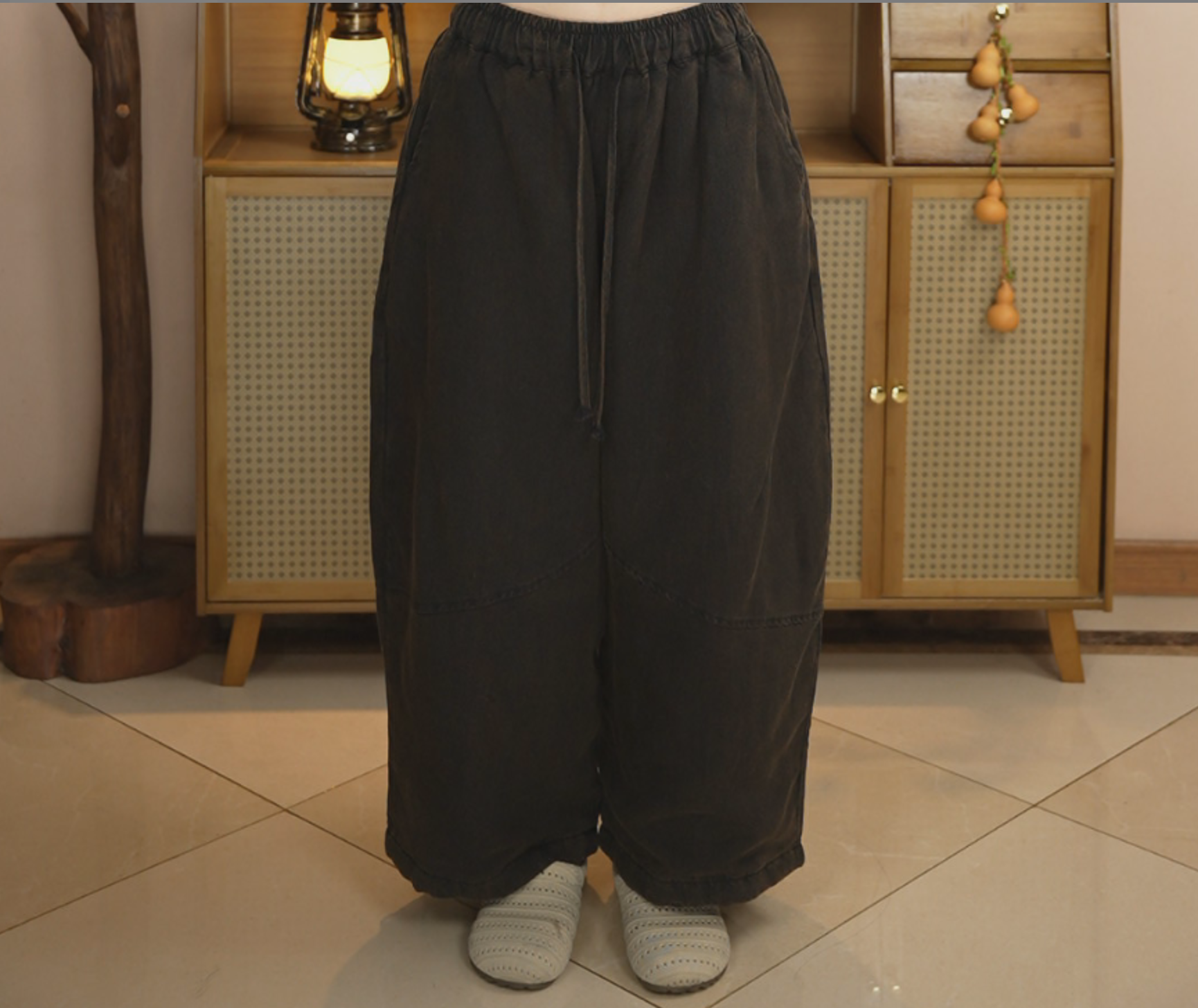 设计款亚麻棉裤 YR02