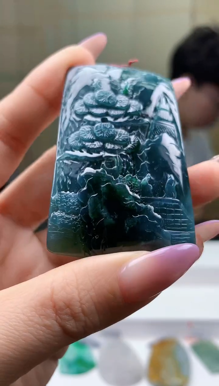 【闪购商品】定制翡翠未镶嵌4688ty-毛货挂件33