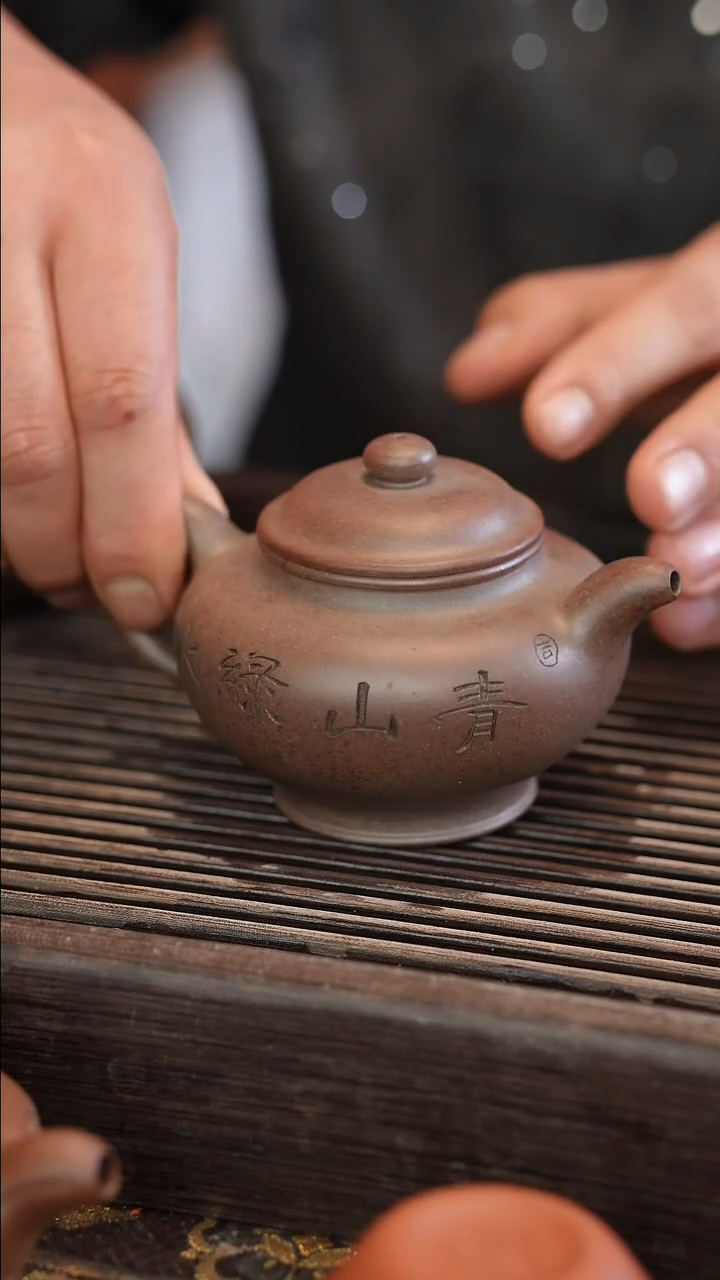 茶壶紫砂原矿手工制作宽口