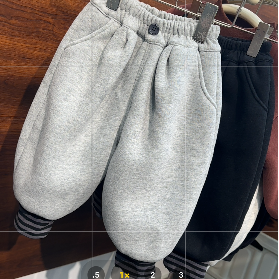 冬季新款儿童卫裤口休闲百搭韩系加绒条纹螺纹DXM