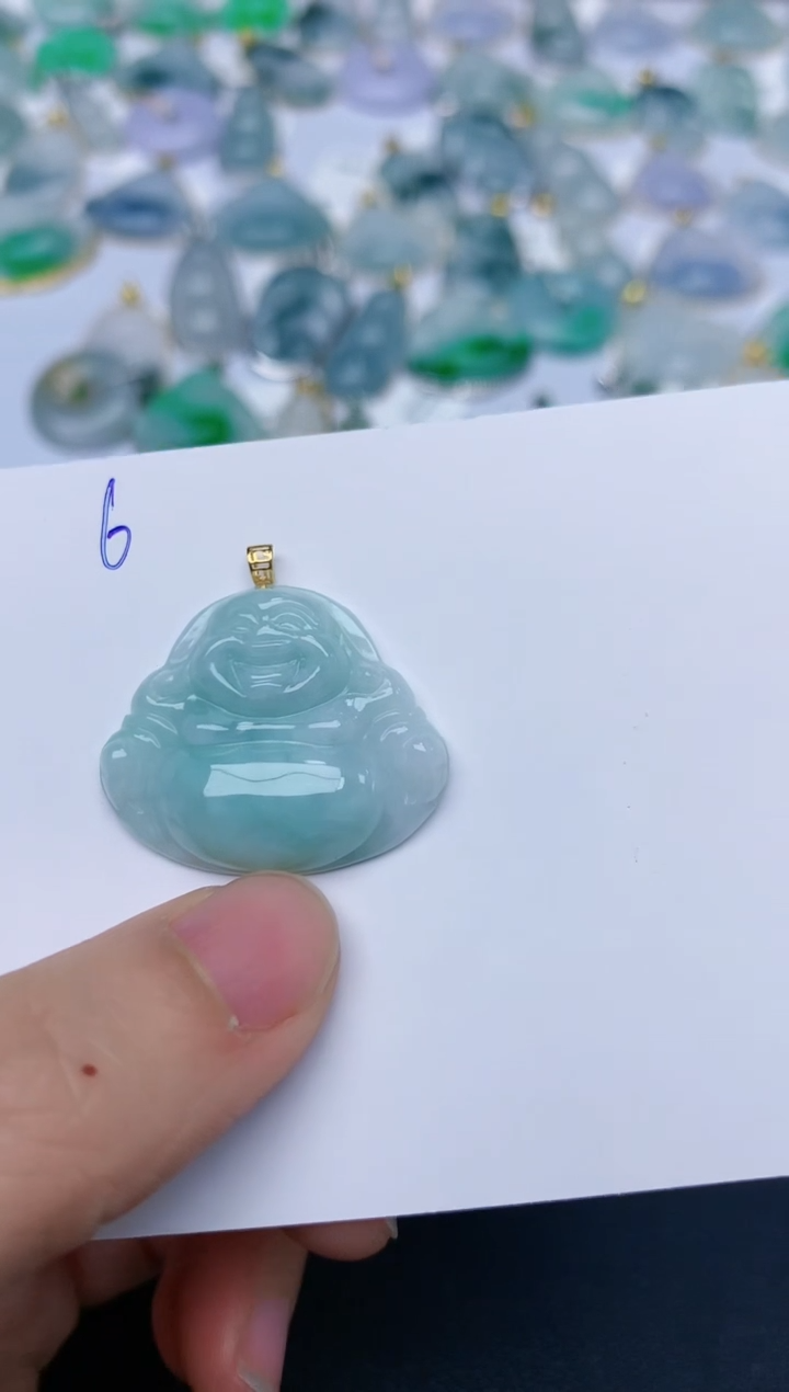 【闪购商品】翡翠颈饰18K金镶嵌天然翡翠A货    