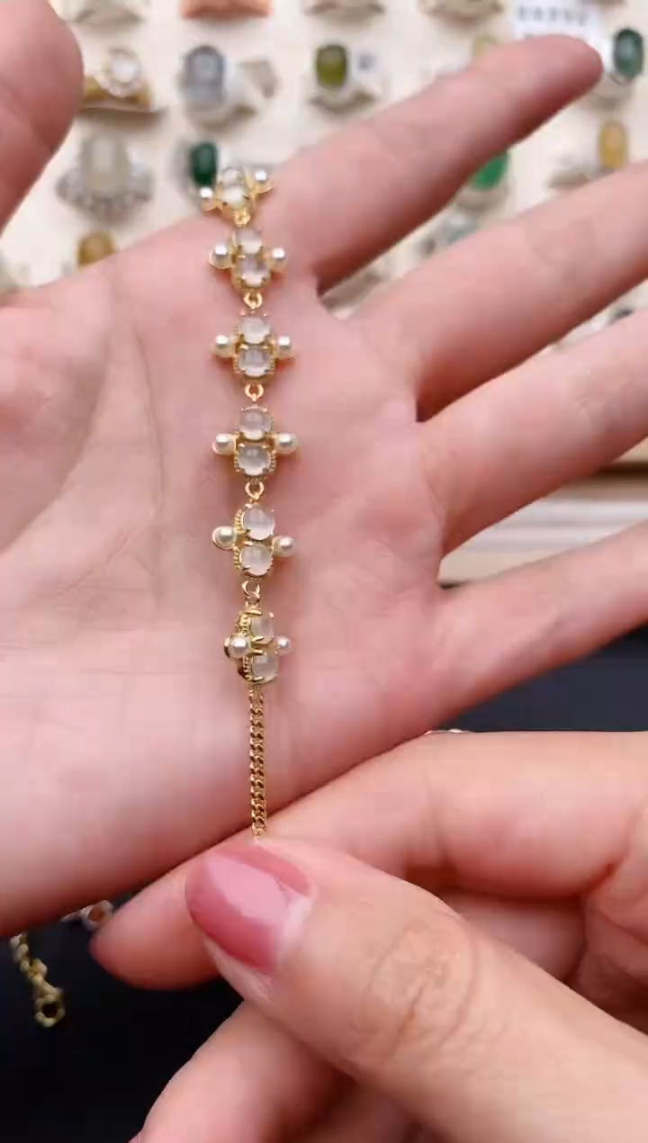 【闪购商品】翡翠戒指银S925镶嵌缅甸天然翡翠555   3-