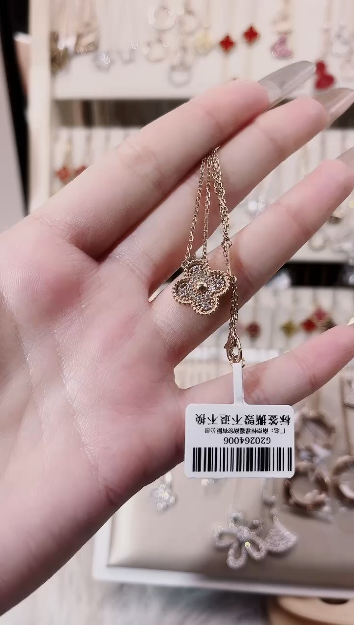 【闪购商品】钻石颈饰18K金镶嵌18K金镶嵌钻石 K玫 