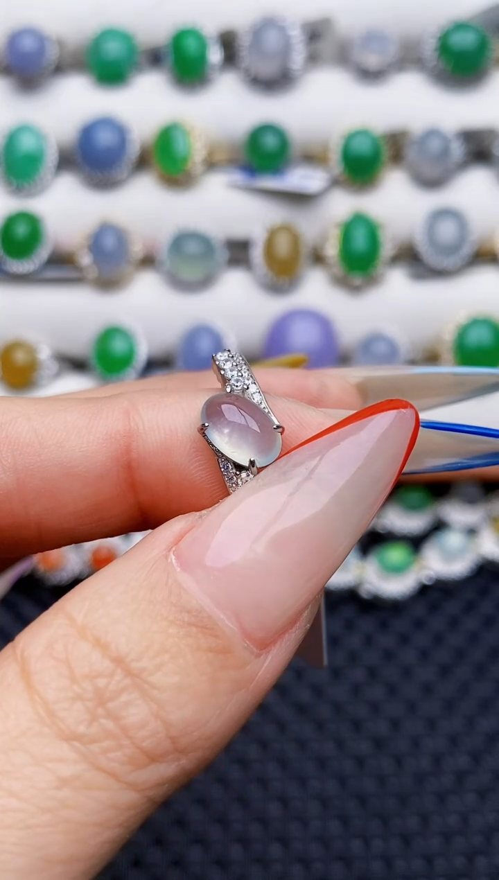 银S925镶嵌戒指翡翠2778