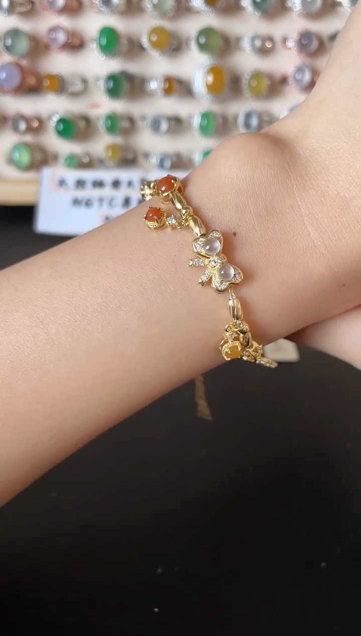 【闪购商品】翡翠戒指银S925镶嵌一物一证一礼盒