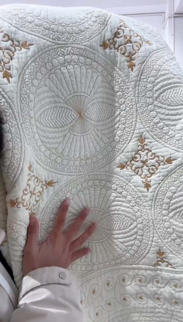 棉230*250纯棉床盖20号染色瑕疵