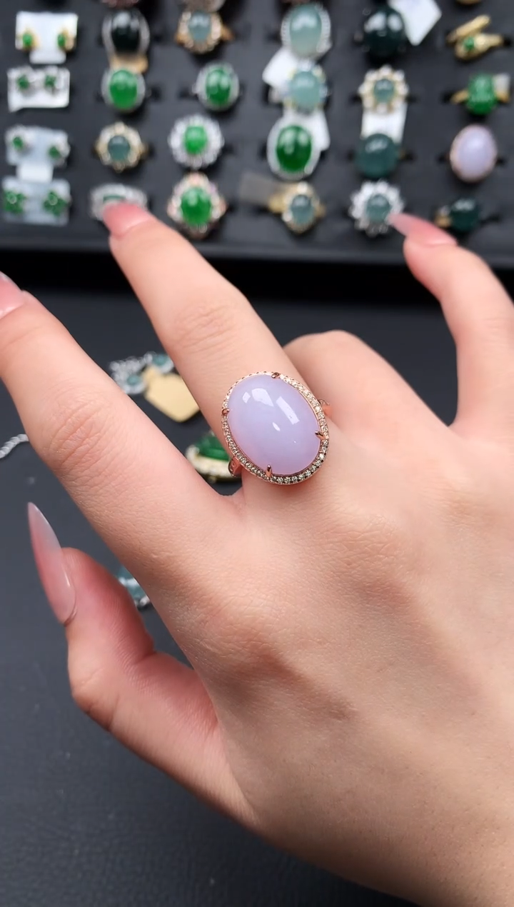 【闪购商品】翡翠戒指银S925镶嵌51241