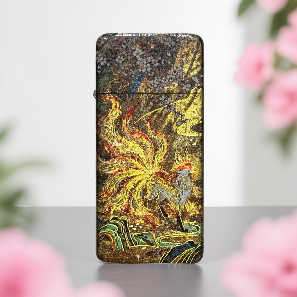 超薄鎏金九尾狐窄机 煤油机（配官方礼盒证书）D