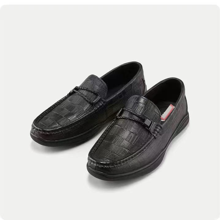 【H家直接下单】小羊皮懒人一脚蹬低帮舒适超软商务轻奢皮鞋