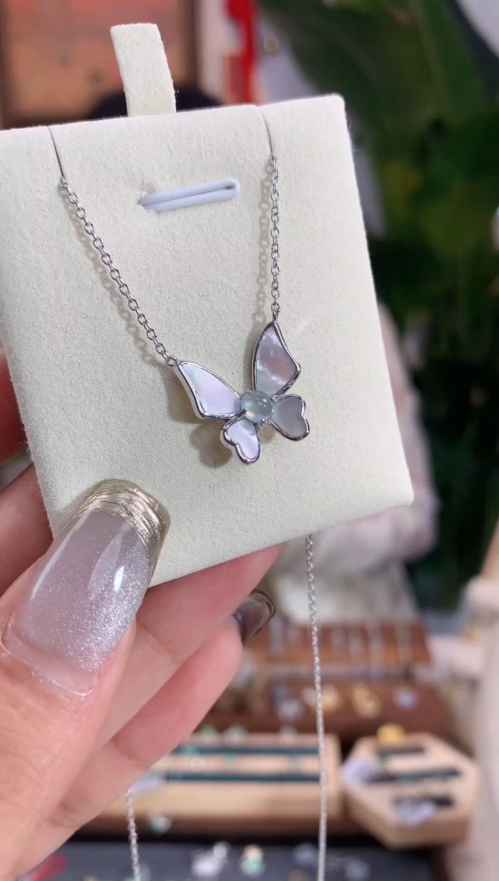 翡翠银S925镶嵌吊坠(不含链)吊坠