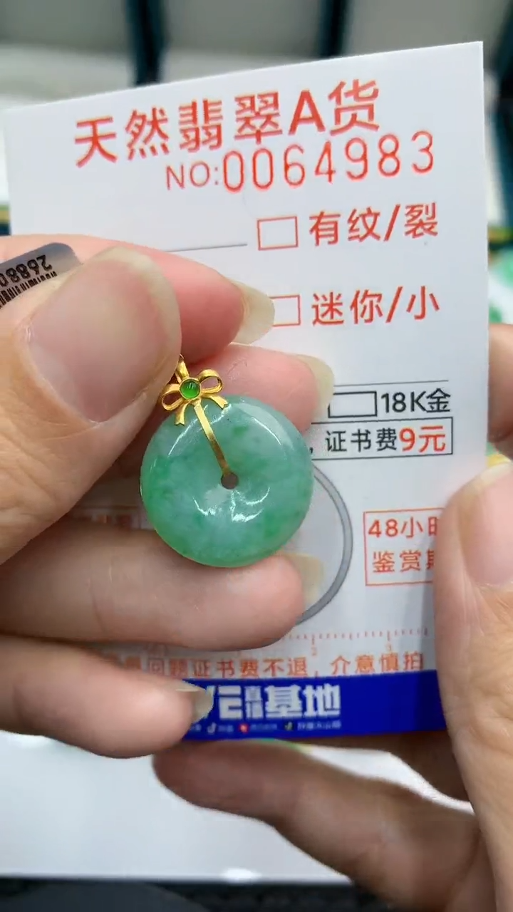 【闪购商品】翡翠颈饰18K金镶嵌            8